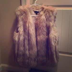 Topshop faux fur vest