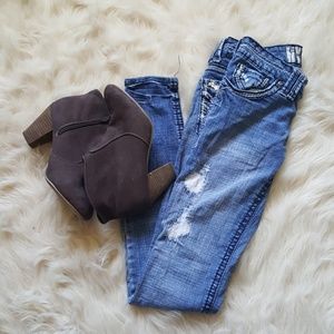 Distressed jeans