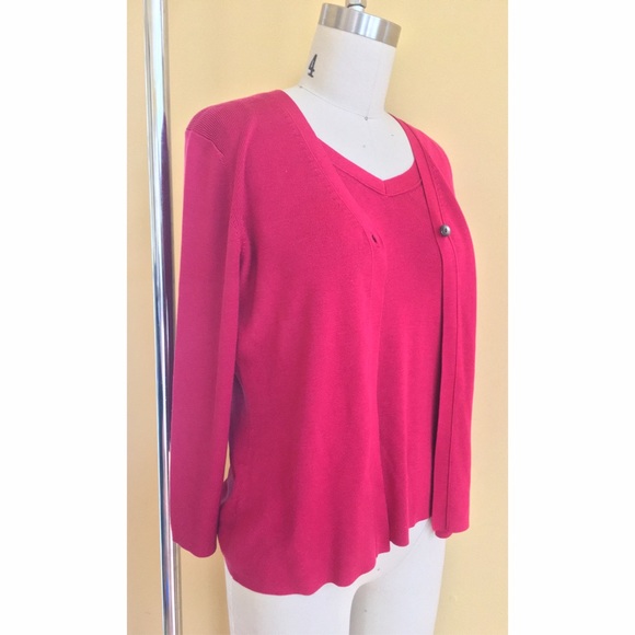 Silk Cardigan And Matching Shell Set - image 2