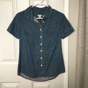 Jcrew Short Sleeve Button Up