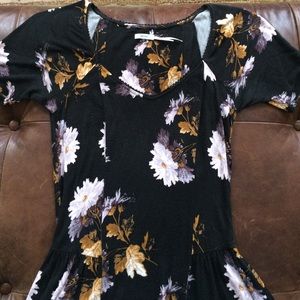 Urban outfitters Black and floral flowy dress