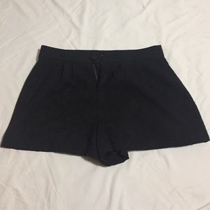 Black, Floral, Lace design, Shorts