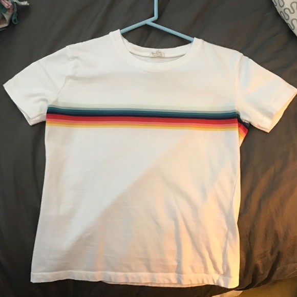 Brandy Melville rainbow stripe top