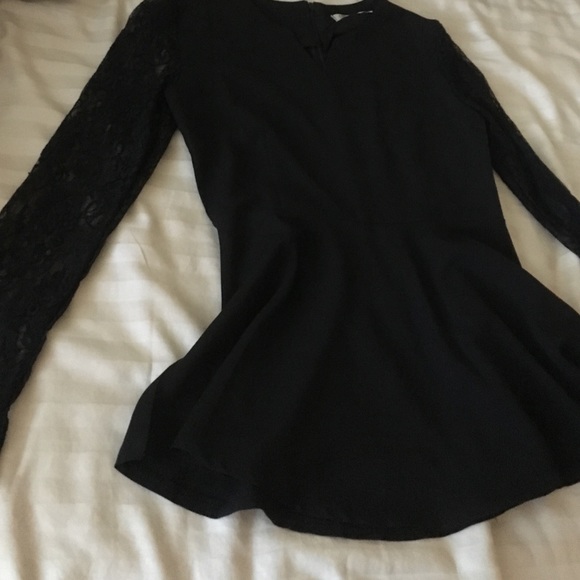 Black peplum blouse - Picture 1 of 4