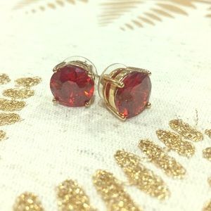 Ruby round earrings