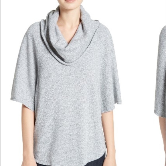 JOIE Celia sweater/cowl neck poncho. BLACK. XS