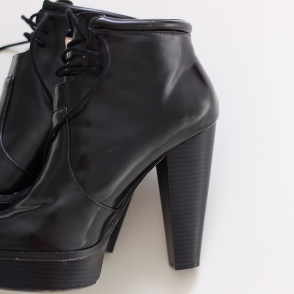 Faux leather boots