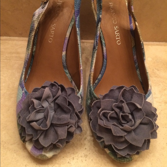 Franco Sarto Floral Wedges