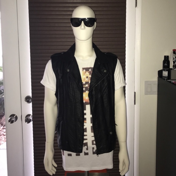 Faux Leather Vest