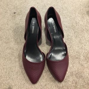 Call it spring maroon heels