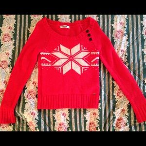 Garage snowflake knit sweater sweater small