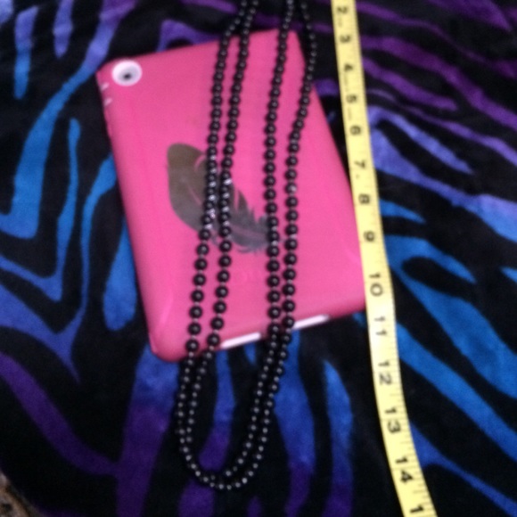 Black bead necklace