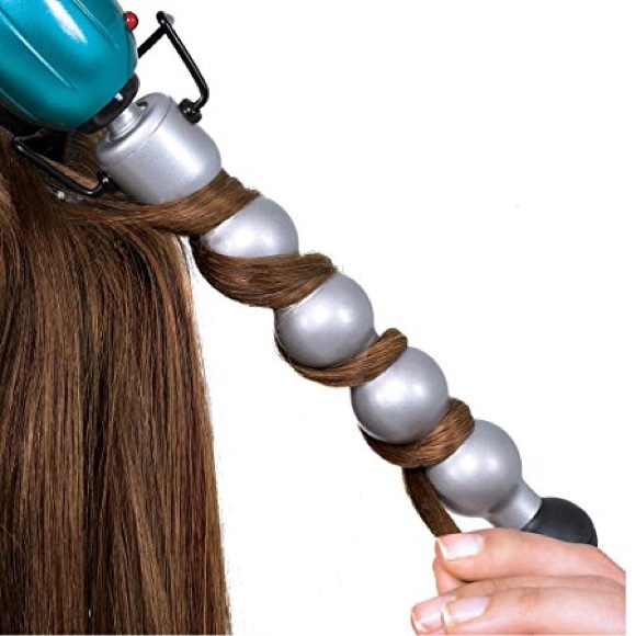 blue bed head rock n roller bubble curling wand