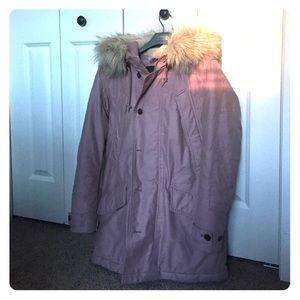 J Crew pink Parka XS