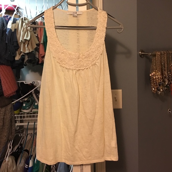 Off white Forever 21 tank