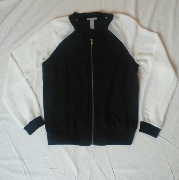 Charlotte Russe Sheer Varsity Jacket - Picture 1 of 4