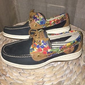 Floral Navy Sperry's