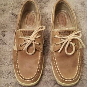Women's 7.5 Tan Sperry's top sider great condition