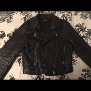 TopShop Faux Leather Moto Jacket