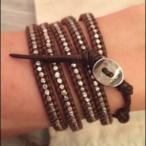 Chan Luu Leather Bracelet with Silver Beads