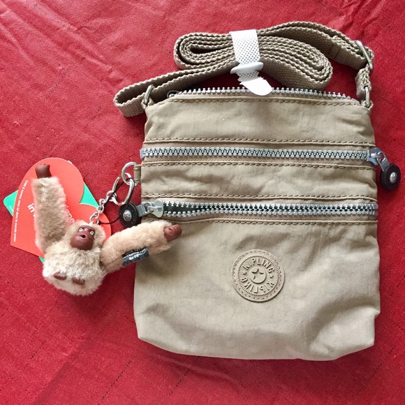 Kipling Warm Grey Crossbody