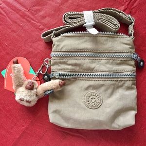 Kipling Warm Grey Crossbody