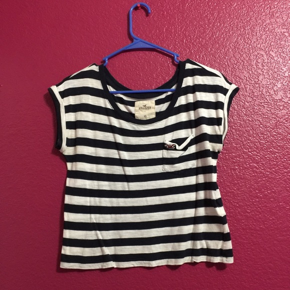 Navy & White Striped Tee