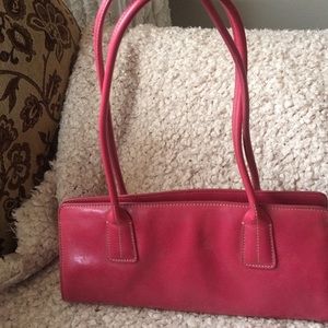 Pink leather purse