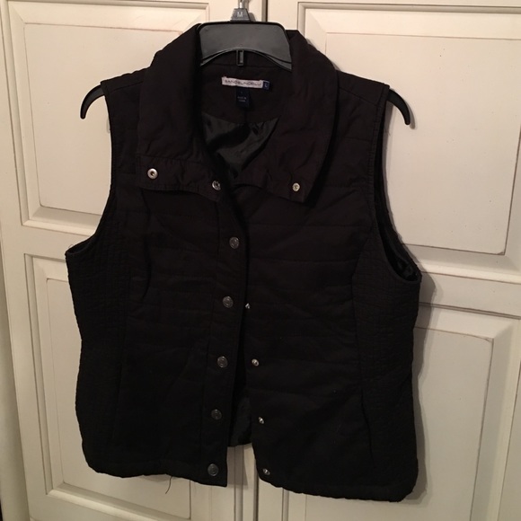 Black Button-up vest | L