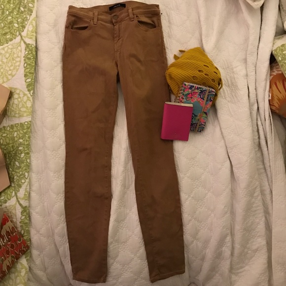 J brand super skinny tan jeans