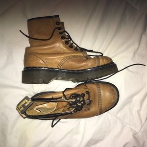 Brown Doc Marten boots