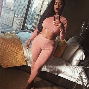 Rose Pink Fashion Nova Wanderlust Leggings
