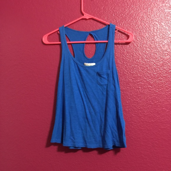 Blue Pocket Tank Top