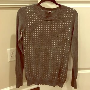 Express Silver Studded Sweater