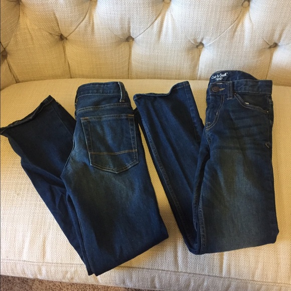 2 pairs Boys Cat & Jack straight jeans - slim.