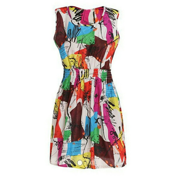 Spring Colored Blocked Dress