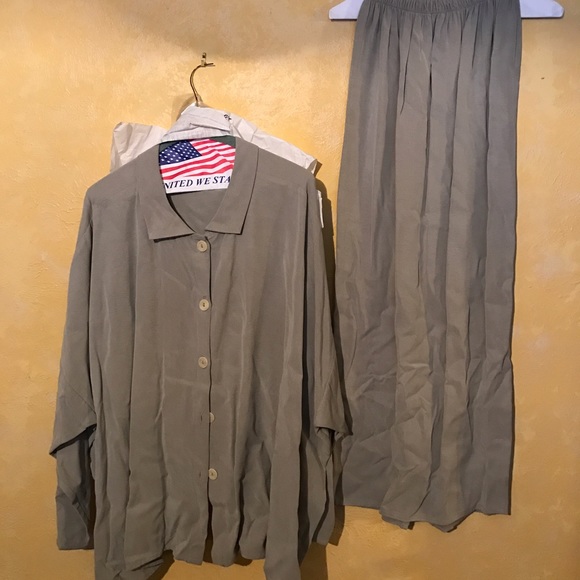 FatHat olive/sea gray skirt & top - Women's M/L