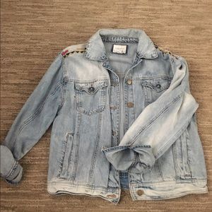Oversized Embroidered Jean Jacket