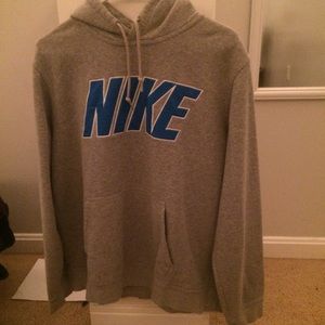 Grey Nike hoodie men's Large