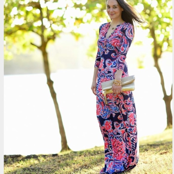 ISO Lilly Pulitzer Alessia Maxi For the Halibut L - Picture 1 of 1