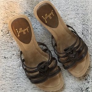 Jelly pop low wedges