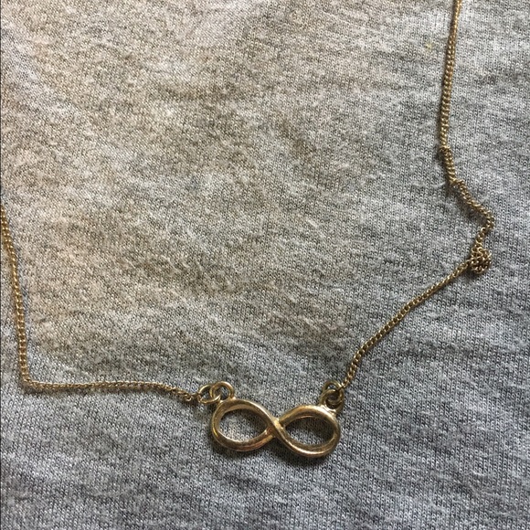 Gold infinity necklace