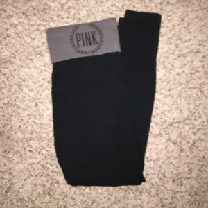 PINK Black and Gray Leggings