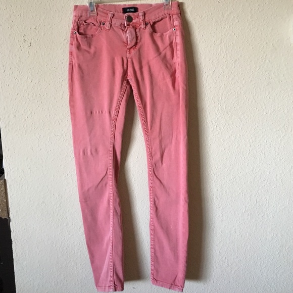 Pink BDG mid rise twig ankle jeans