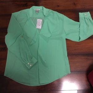 NWT Alberto Makali Green Blouse