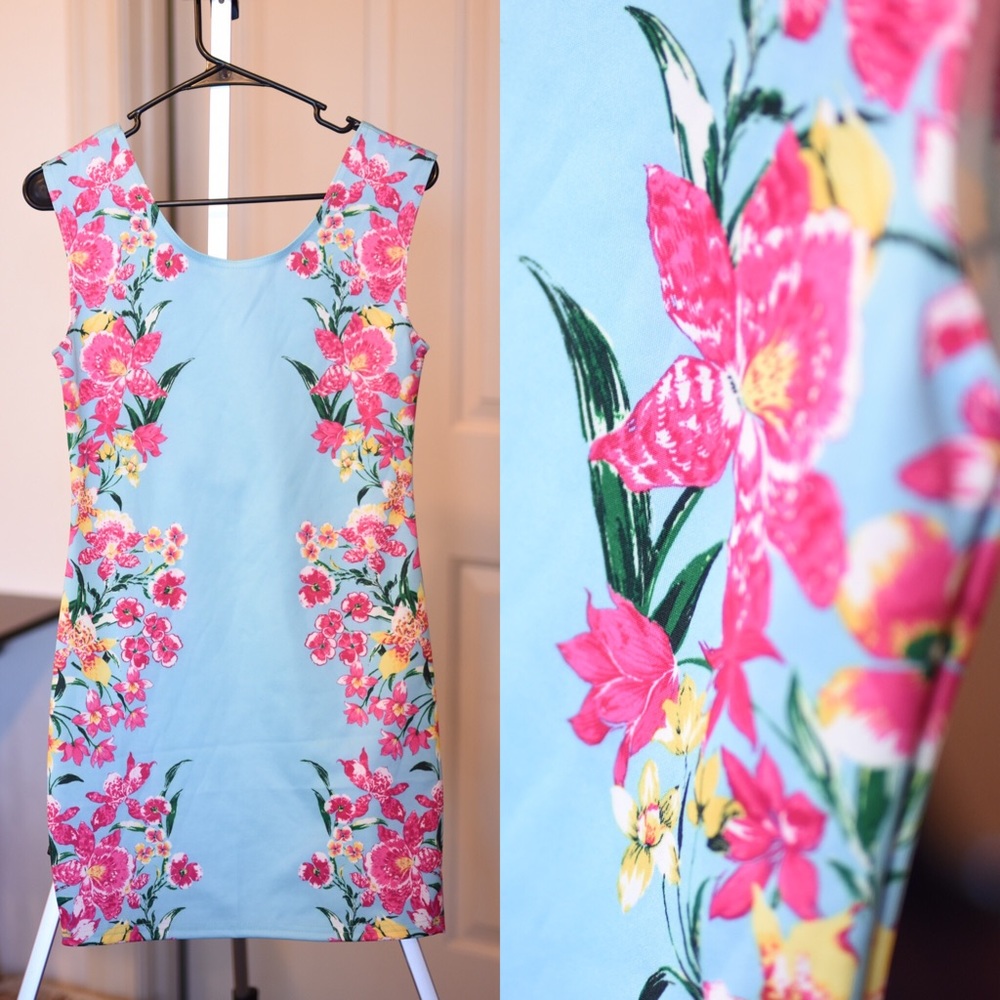 Floral Fitted Mini Dress