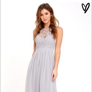Gray floor length dress