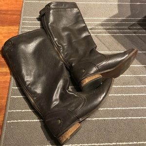 Dark brown riding boots