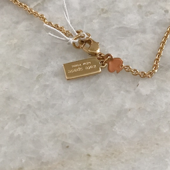 Kate Spade Take a Bow Scatter Necklace in Pink - Picture 4 of 4