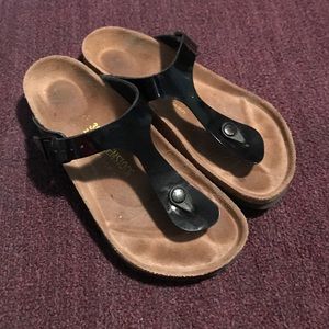 Glossy Black Women's Birkenstock Gizeh Size 38